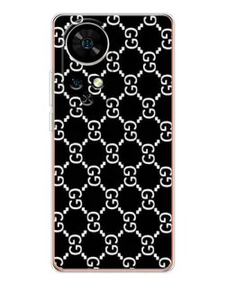Чехол для Ulefone Note 17 Pro с картинкой «Gucci — сетчатый паттерн»