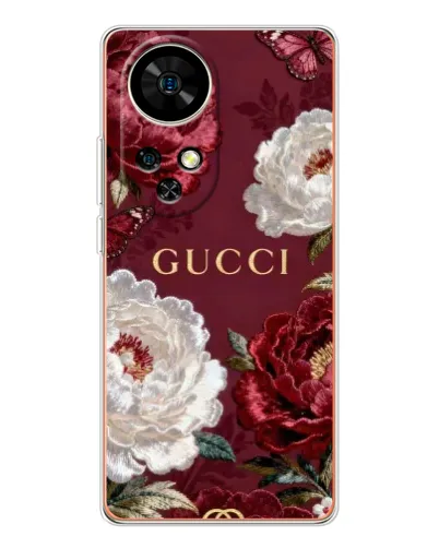 Чехол для Ulefone Note 17 Pro с картинкой «Gucci — бордовые розы» Чехол для Ulefone Note 17 Pro с картинкой «Gucci — бордовые розы»