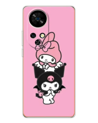 Чехол для Ulefone Note 17 Pro с картинкой «My Melody и Kuromi» Чехол для Ulefone Note 17 Pro с картинкой «My Melody и Kuromi»