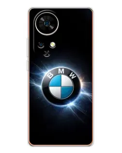 Чехол для Ulefone Note 17 Pro с картинкой «BMW — неоновое сияние»