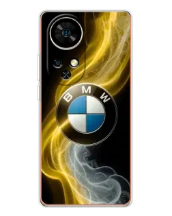 Чехол для Ulefone Note 17 Pro с картинкой «Золотистый дым BMW»