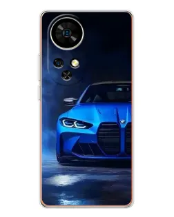 Чехол для Ulefone Note 17 Pro с картинкой «Голубая BMW M4»