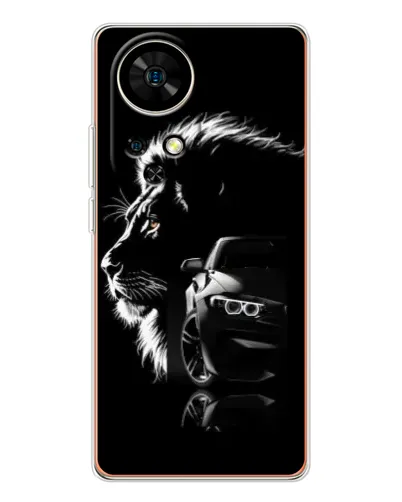 Чехол для Ulefone Note 17 Pro с картинкой «BMW и лев» Чехол для Ulefone Note 17 Pro с картинкой «BMW и лев»