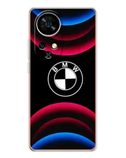 Чехол для Ulefone Note 17 Pro с картинкой «Логотип BMW и неоновые дуги»