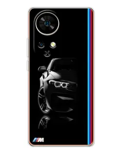 Чехол для Ulefone Note 17 Pro с картинкой «Силуэт BMW в темноте»