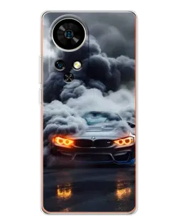 Чехол для Ulefone Note 17 Pro с картинкой «BMW в дыму»