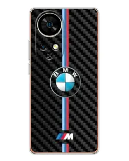 Чехол для Ulefone Note 17 Pro с картинкой «Эмблема BMW и карбон»