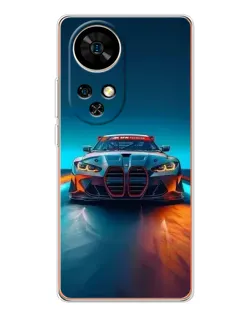 Чохол для Ulefone Note 17 Pro з картинкою «BMW — вогні неону»