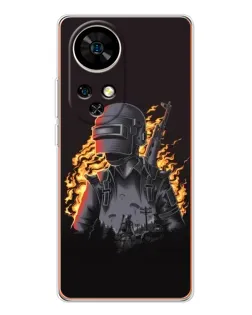 Чохол для Ulefone Note 17 Pro з картинкою «PUBG — вогняний силует»
