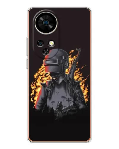 Чохол для Ulefone Note 17 Pro з картинкою «PUBG — вогняний силует»