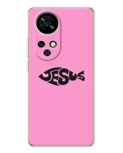 Чохол для Ulefone Note 17 Pro з картинкою «Рожевий символ Jesus»