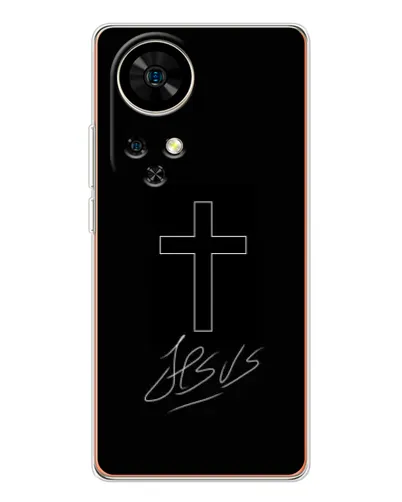 Чехол для Ulefone Note 17 Pro с картинкой «Графический крест Jesus» Чехол для Ulefone Note 17 Pro с картинкой «Графический крест Jesus»