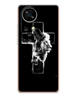 Чехол для Ulefone Note 17 Pro с картинкой «Сияющий крест Jesus»