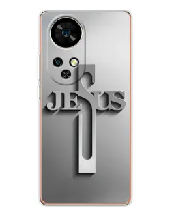 Чехол для Ulefone Note 17 Pro с картинкой «Металлический крест Jesus»