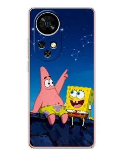Чехол для Ulefone Note 17 Pro с картинкой «Губка Боб и Патрик ночью» Чехол для Ulefone Note 17 Pro с картинкой «Губка Боб и Патрик ночью»