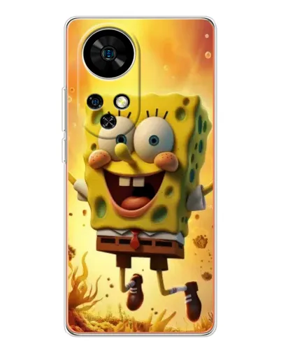 Чехол для Ulefone Note 17 Pro с картинкой «Губка Боб прыгает»