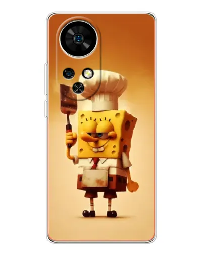 Чехол для Ulefone Note 17 Pro с картинкой «Губка Боб повар»