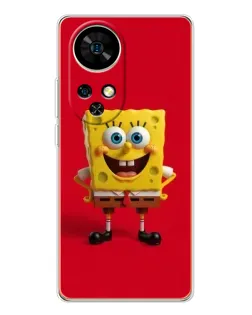Чехол для Ulefone Note 17 Pro с картинкой «Спанч Боб на красном» Чехол для Ulefone Note 17 Pro с картинкой «Спанч Боб на красном»