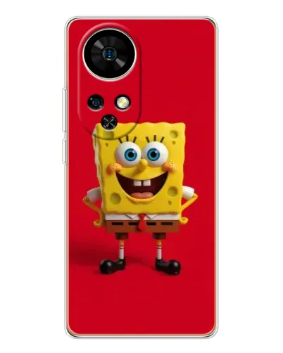 Чехол для Ulefone Note 17 Pro с картинкой «Спанч Боб на красном»
