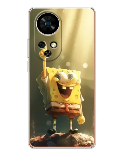Чехол для Ulefone Note 17 Pro с картинкой «Сияющий Спанч Боб»