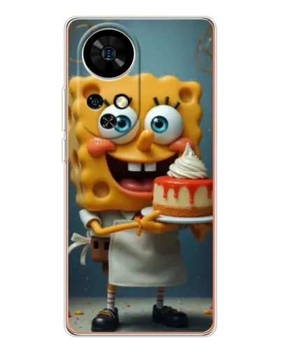 Чехол для Ulefone Note 17 Pro с картинкой «Повар Спанч Боб»