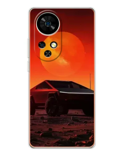 Чехол для Ulefone Note 17 Pro с картинкой «Cybertruck на Марсе»