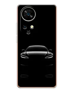 Чехол для Ulefone Note 17 Pro с картинкой «Силуэт Tesla Night»