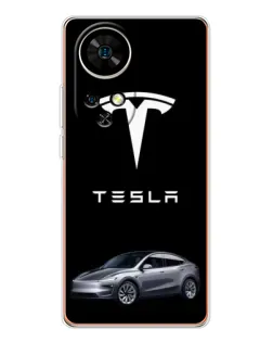 Чехол для Ulefone Note 17 Pro с картинкой «Tesla Model Y»