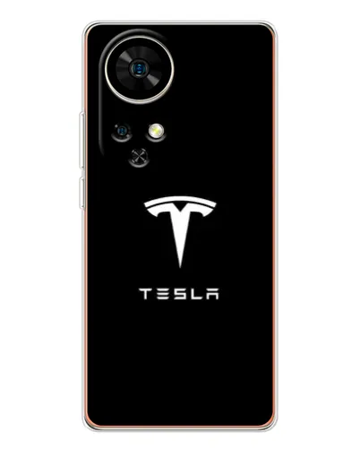 Чехол для Ulefone Note 17 Pro с картинкой «Tesla White Logo»