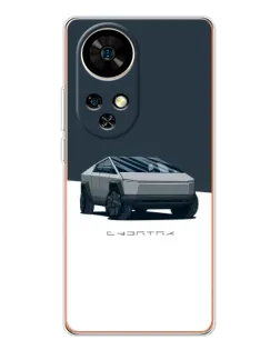 Чехол для Ulefone Note 17 Pro с картинкой «Серебристый Cybertruck Tesla»