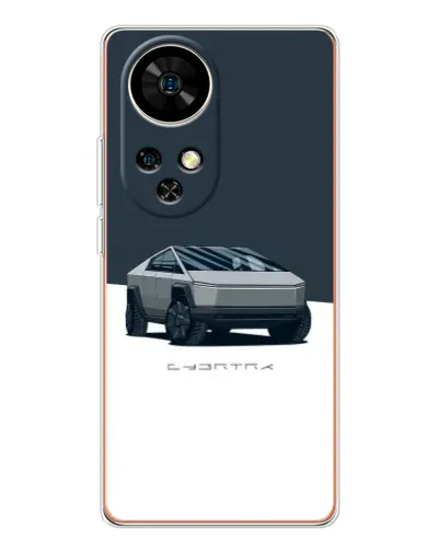 Чехол для Ulefone Note 17 Pro с картинкой «Серебристый Cybertruck Tesla»