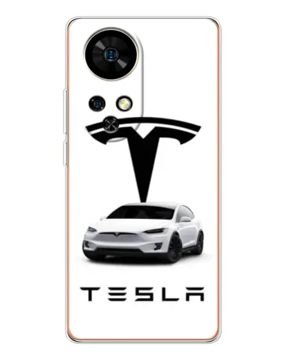 Чехол для Ulefone Note 17 Pro с картинкой «Tesla White Style»