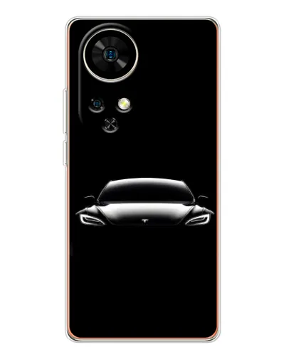 Чехол для Ulefone Note 17 Pro с картинкой «Фары Tesla Night»