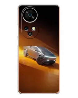 Чехол для Ulefone Note 17 Pro с картинкой «Cybertruck в пустыне»