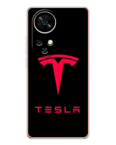 Чехол для Ulefone Note 17 Pro с картинкой «Tesla Red Logo»