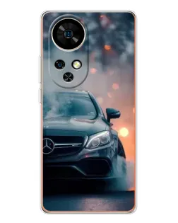 Чехол для Ulefone Note 17 Pro с картинкой «Mercedes — ночной город»