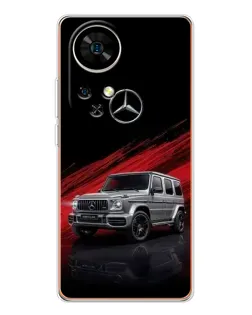 Чехол для Ulefone Note 17 Pro с картинкой «Mercedes G-Class красный»