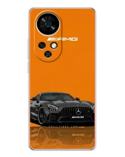 Чехол для Ulefone Note 17 Pro с картинкой «Оранжевый Mercedes AMG»
