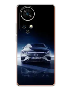 Чехол для Ulefone Note 17 Pro с картинкой «Ночной Mercedes EQ»