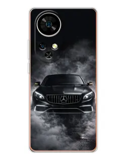 Чехол для Ulefone Note 17 Pro с картинкой «Mercedes в дыму»