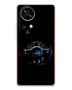 Чехол для Ulefone Note 17 Pro с картинкой «Салон Audi — руль»