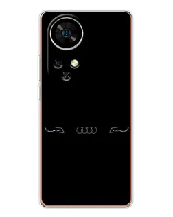 Чехол для Ulefone Note 17 Pro с картинкой «Audi — световой подпись»
