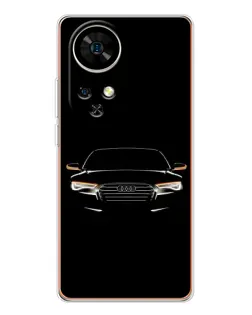 Чехол для Ulefone Note 17 Pro с картинкой «Audi — ночной контур»