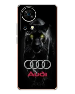 Чехол для Ulefone Note 17 Pro с картинкой «Пантера и Audi»