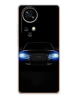 Чехол для Ulefone Note 17 Pro с картинкой «Audi в неоне»