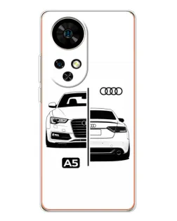 Чехол для Ulefone Note 17 Pro с картинкой «Audi — контрастный дизайн»