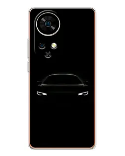 Чехол для Ulefone Note 17 Pro с картинкой «Взгляд Audi в темноте»
