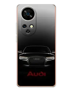 Чехол для Ulefone Note 17 Pro с картинкой «Audi — градиентный контур»