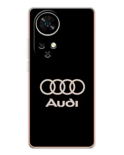 Чехол для Ulefone Note 17 Pro с картинкой «Audi — золотой логотип»