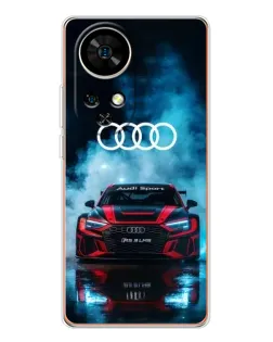 Чехол для Ulefone Note 17 Pro с картинкой «Audi Sport — неон»